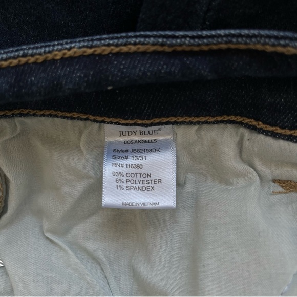 Judy Blue Womens Boyfriend Fit Jeans Size 31 Distressed Bleach Splatter Stretch - Picture 10 of 11